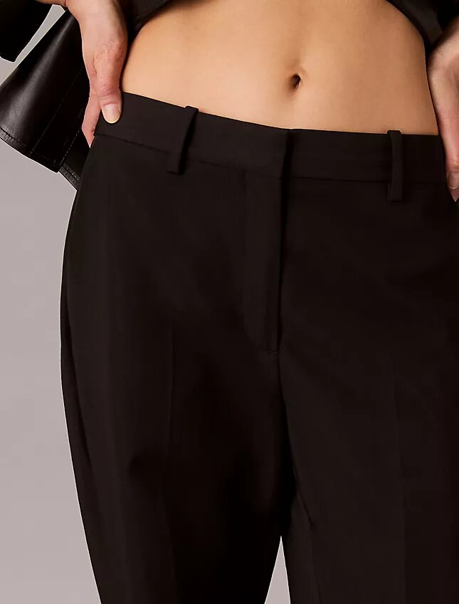 Pantalon en gabardine de laine mélangée Pantalon en gabardine de laine mélangée