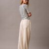 Pantalon en lin et coton avec cordon de serrage