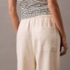 Pantalon en lin et coton avec cordon de serrage