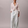 Pantalon en lin et coton à enfiler Pantalon en lin et coton à enfiler
