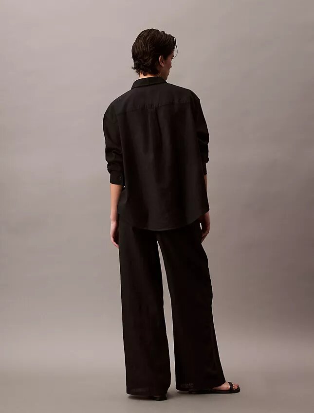 Pantalon en lin et coton à enfiler Pantalon en lin et coton à enfiler