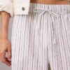 Pantalon en lin et coton à enfiler