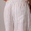 Pantalon en lin et coton à enfiler