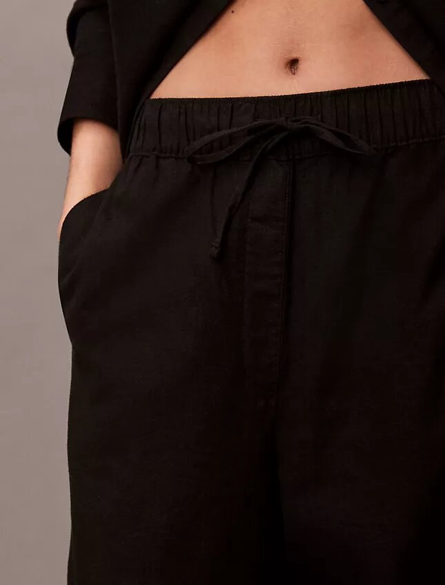 Pantalon en lin et coton à enfiler Pantalon en lin et coton à enfiler