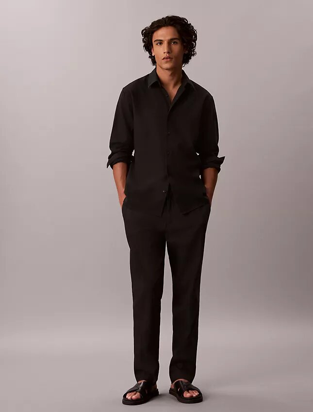 Pantalon en mélange de lin Pantalon en mélange de lin