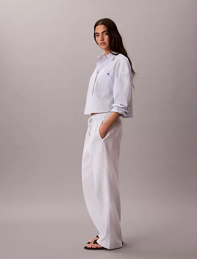 Pantalon à enfiler en double gaze Pantalon à enfiler en double gaze