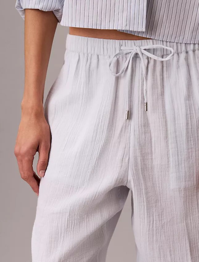 Pantalon à enfiler en double gaze Pantalon à enfiler en double gaze