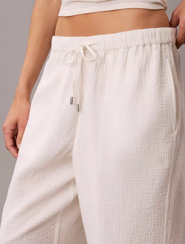 Pantalon à enfiler en double gaze Pantalon à enfiler en double gaze