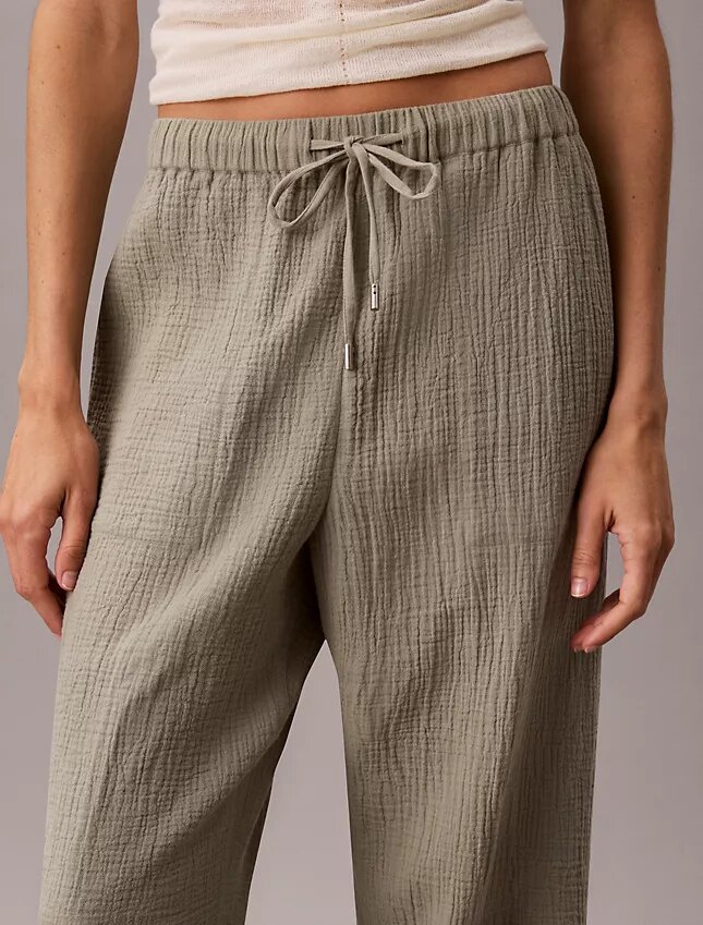 Pantalon à enfiler en double gaze Pantalon à enfiler en double gaze