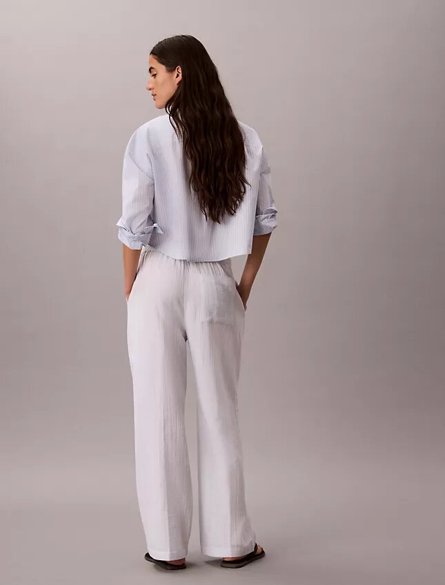 Pantalon à enfiler en double gaze Pantalon à enfiler en double gaze