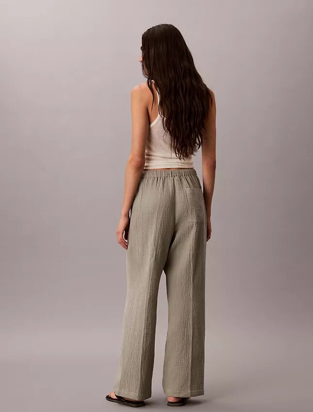Pantalon à enfiler en double gaze Pantalon à enfiler en double gaze