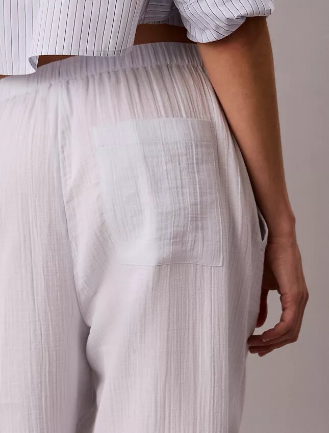 Pantalon à enfiler en double gaze Pantalon à enfiler en double gaze