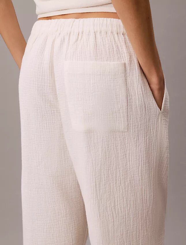 Pantalon à enfiler en double gaze Pantalon à enfiler en double gaze