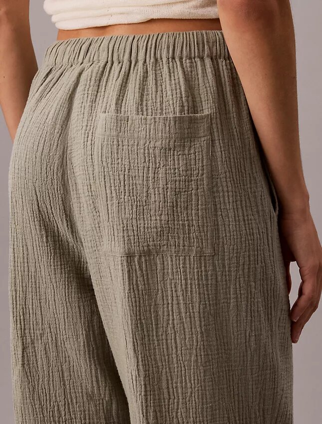 Pantalon à enfiler en double gaze Pantalon à enfiler en double gaze