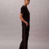 Pantalon à jambes larges en ponte rayé Pantalon à jambes larges en ponte rayé
