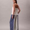 Pantalon à jambes larges en sergé de viscose imprimé Pantalon à jambes larges en sergé de viscose imprimé