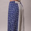 Pantalon à jambes larges en sergé de viscose imprimé Pantalon à jambes larges en sergé de viscose imprimé