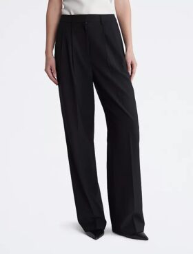 Pantalon large ajusté