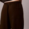 Pantalon large à cordon de serrage en mélange de lin Pantalon large à cordon de serrage en mélange de lin