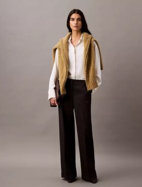 Pantalon large en crêpe