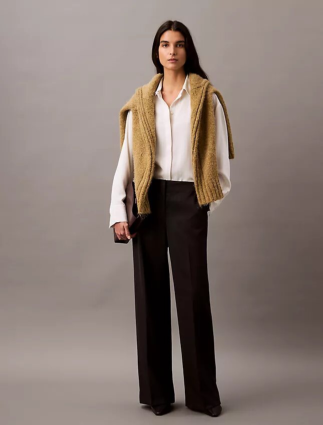 Pantalon large en crêpe Pantalon large en crêpe