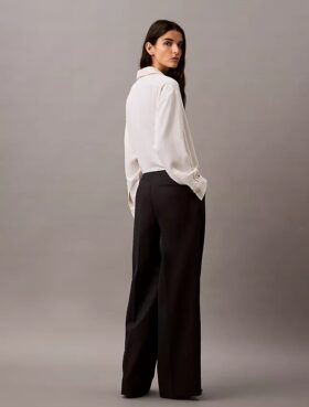 Pantalon large en crêpe
