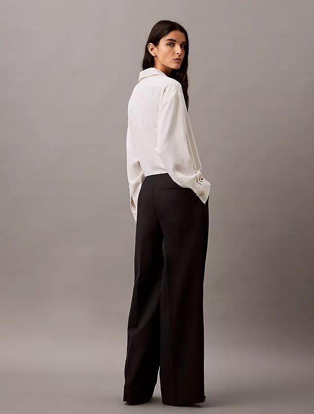 Pantalon large en crêpe Pantalon large en crêpe