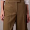 Pantalon large en gabardine de laine Pantalon large en gabardine de laine