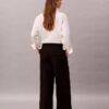 Pantalon large en gabardine de laine Pantalon large en gabardine de laine