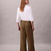 Pantalon large en gabardine de laine Pantalon large en gabardine de laine