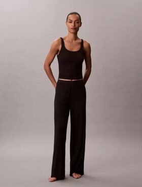 Pantalon large en Modal stretch à mailles lâches Pantalon large en Modal stretch à mailles lâches
