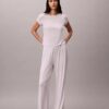 Pantalon large en Modal stretch à mailles lâches Pantalon large en Modal stretch à mailles lâches
