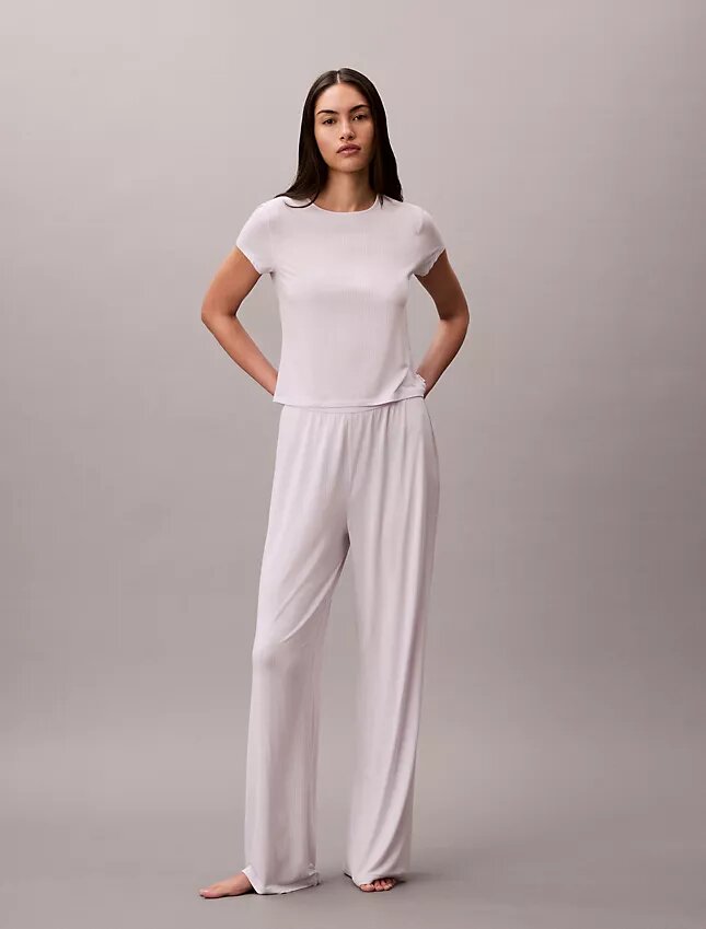 Pantalon large en Modal stretch à mailles lâches Pantalon large en Modal stretch à mailles lâches