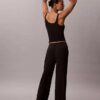 Pantalon large en Modal stretch à mailles lâches Pantalon large en Modal stretch à mailles lâches