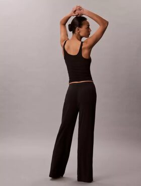 Pantalon large en Modal stretch à mailles lâches Pantalon large en Modal stretch à mailles lâches