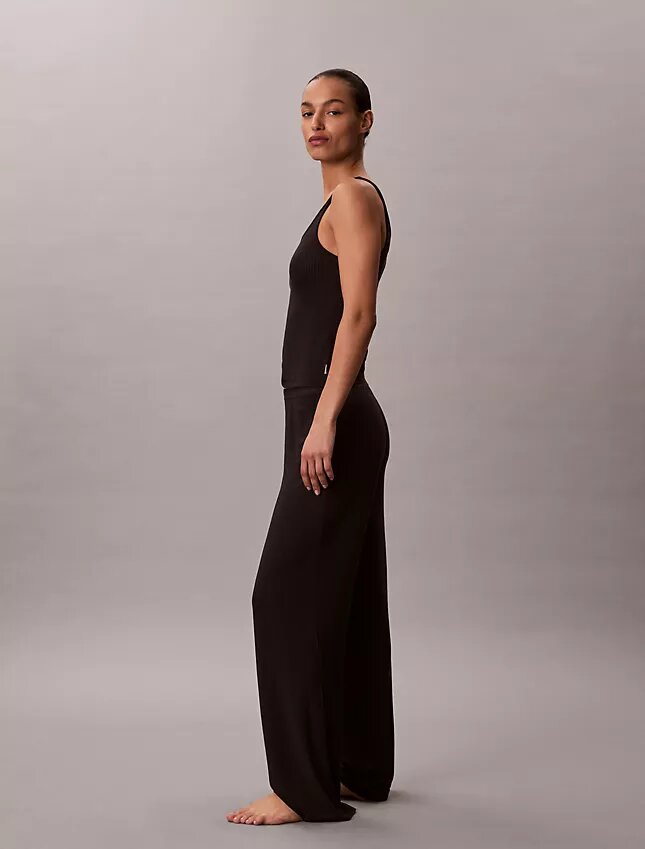 Pantalon large en Modal stretch à mailles lâches Pantalon large en Modal stretch à mailles lâches