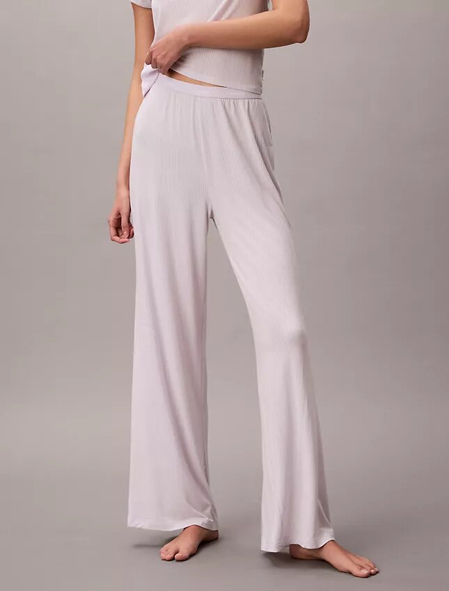 Pantalon large en Modal stretch à mailles lâches Pantalon large en Modal stretch à mailles lâches