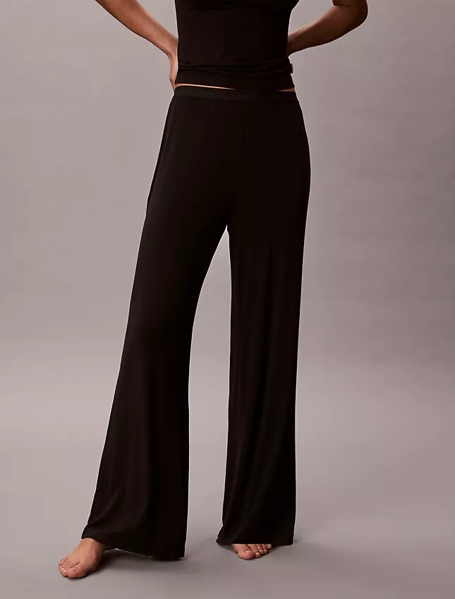 Pantalon large en Modal stretch à mailles lâches Pantalon large en Modal stretch à mailles lâches