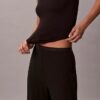 Pantalon large en Modal stretch à mailles lâches Pantalon large en Modal stretch à mailles lâches