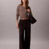Pantalon large en ponte Pantalon large en ponte