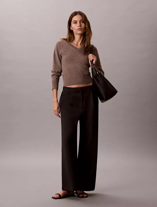 Pantalon large en ponte Pantalon large en ponte