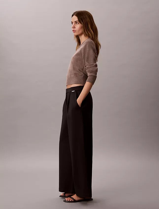 Pantalon large en ponte Pantalon large en ponte
