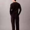 Pantalon large en velours côtelé à plis