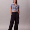Pantalon parachute en nylon froissé Pantalon parachute en nylon froissé