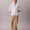 Pantalon à plis en mélange de lin à enfiler Pantalon à plis en mélange de lin à enfiler