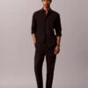 Pantalon à plis en mélange de lin à enfiler Pantalon à plis en mélange de lin à enfiler