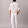 Pantalon à plis en mélange de lin à enfiler Pantalon à plis en mélange de lin à enfiler