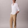 Pantalon à plis en mélange de lin à enfiler Pantalon à plis en mélange de lin à enfiler