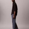 Pantalon à plis en mélange de lin à enfiler Pantalon à plis en mélange de lin à enfiler