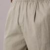 Pantalon à plis en mélange de lin à enfiler Pantalon à plis en mélange de lin à enfiler